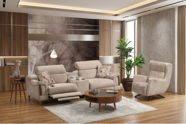 Sofa Set Modern Sofagarnitur Nei Miwwelen Wunnzëmmer Designer Polster Textil