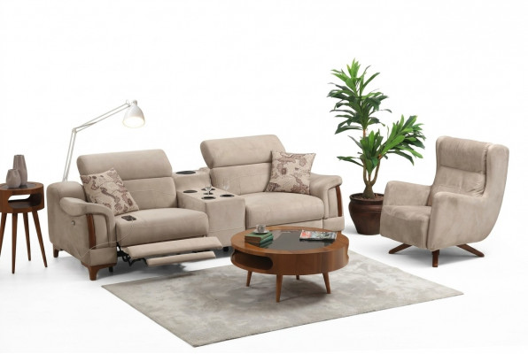 Sofa Set Modern Sofagarnitur Nei Miwwelen Wunnzëmmer Designer Polster Textil