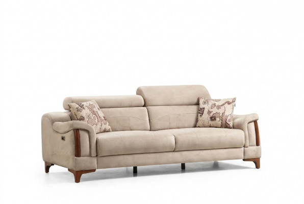 Dreisëtzer Sofa Canapé Wunnzëmmer Designer Miwwelen Modern Polster Textil