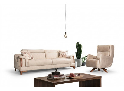 Sofa-Suite Wunnzëmmer Set Eenzelsëtz Modern Drësëtz Sofa Canapé Nei