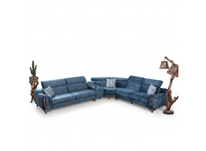 Wunnzëmmer Eckcanapé L-Form Sofa Canapé Modernen Design Miwwelen Textil