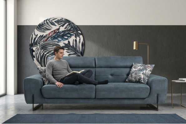 Dräisëtzer Sofa Canapé Designer Miwwelen Wunnzëmmer Modern Sëtzmiwwelen Nei