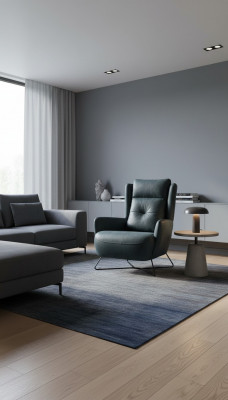 Moderne schwaarz Still Wunnzëmmer Designer Sëtzméiwer Textil Polster Stoff