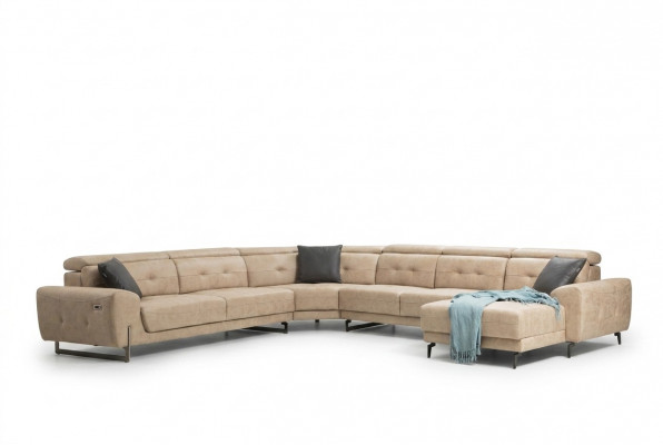 Ecksofa U-Form Sëtzmiwwel Designer Sëtzmiwwel Modern Sofa Couch Polster