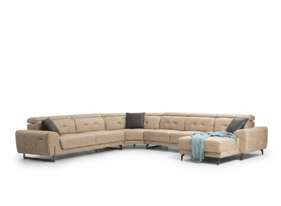 Ecksofa U-Form Sëtzmiwwel Designer Sëtzmiwwel Modern Sofa Couch Polster