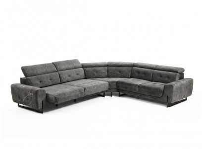 Grou Eckcouch Designer Wunnzëmmer Canapé Sofa L-Form Polster Luxus Miwwel Modern