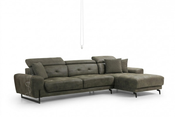 Relax Ecksofa L-Form Luxus Miwwelen Wunnzëmmer Eck Sofa Canapé Polster Modern Neit