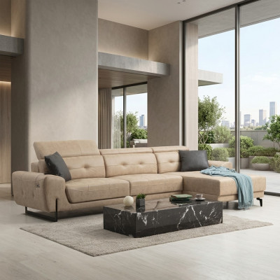 Luxus Wunnzëmmer Sofa Couch L-Form Designer Miwwelen Modern Sëtzmöbel Polstermöbel