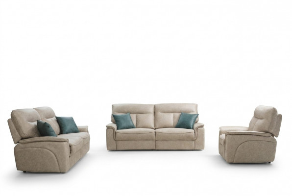 Designer Canapé-Set 3 Stéck Modern Gepolstert Miwwelen Wunnzëmmer Kompletéiert