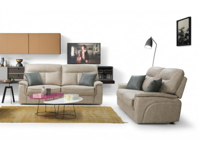 Komplett Set 2 Stéck Drësëtzer Sofas Couch Garnitur Design Modern Wunnzëmmer