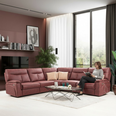 Eckcouch Modern Relax Sëtz Luxus Miwwelen Wunnzëmmer Sofa Canapé L-Form Neit