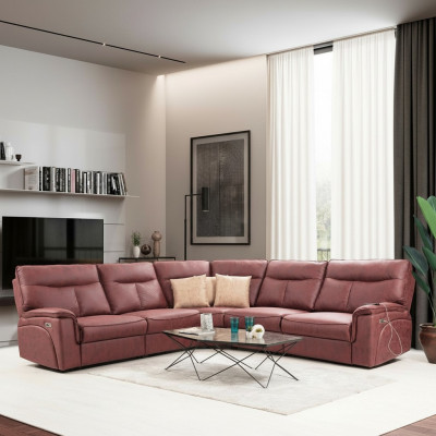Eckcouch Modern Relax Sëtz Luxus Miwwelen Wunnzëmmer Sofa Canapé L-Form Neit