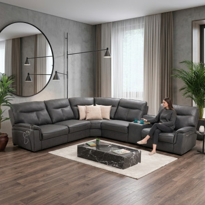Design Ecksofa L-Form Sofa Couch Luxus Polster Miwwel Modern Eckgarnitur Nei