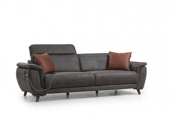 Luxus Dräisëtzersofa Modern Sëtzmuubel Wunnzëmmer Couch Polstermuubel