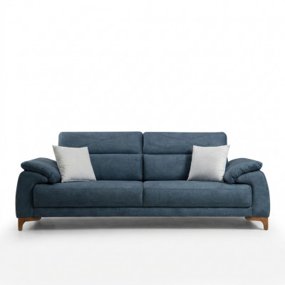 Sofa Canapé Wunnzëmmer Modern Miwwelen Dräisëtzer Blo Polstersofa Design