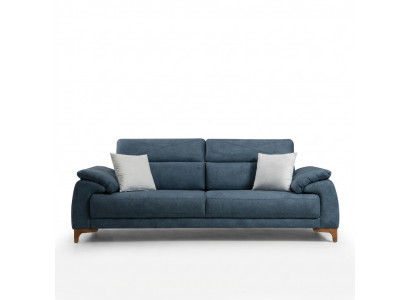 Sofa Canapé Wunnzëmmer Modern Miwwelen Dräisëtzer Blo Polstersofa Design