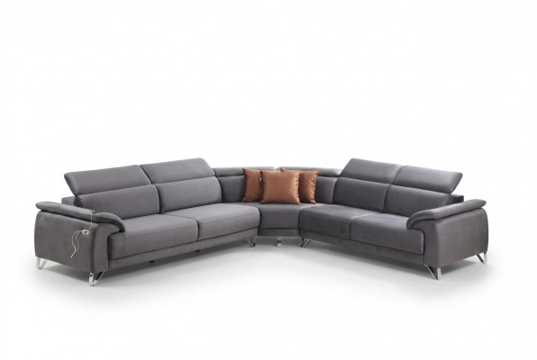 Sofa Canapé Eckcouch L-Form Polstersofa Sëtzmiwwel Modern Luxus Miwwelen Livingraum
