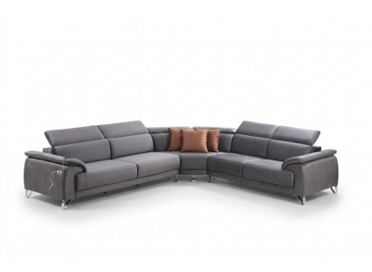 Sofa Canapé Eckcouch L-Form Polstersofa Sëtzmiwwel Modern Luxus Miwwelen Livingraum