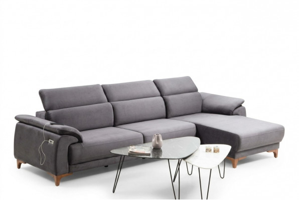Ecksofa L-Form Modern Wunnzëmmer Sofa Couch Polstermöbel Luxus Design