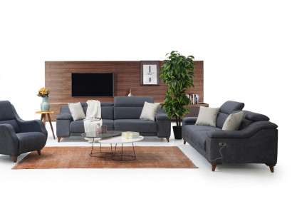Design Dräisëtzer Sofa Couch Polster Modern Wunnzëmmer Textil Sofen Nei Miwwelen