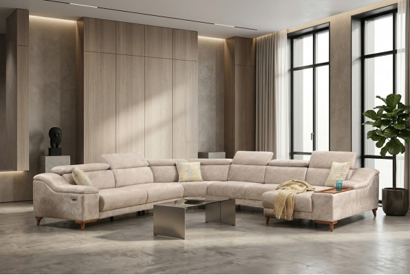 Eckcouch Sofa U-Form Polstersofa Couch Garnitur Eckcouches Modern Wunnzëmmer