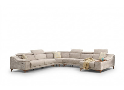 Eckcouch Sofa U-Form Polstersofa Couch Garnitur Eckcouches Modern Wunnzëmmer