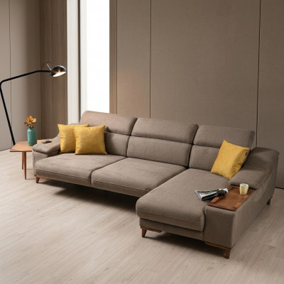 Canapé Ecksofa L-Form Polster Modern Stuff Relax Sëtz Luxus Miwwelen