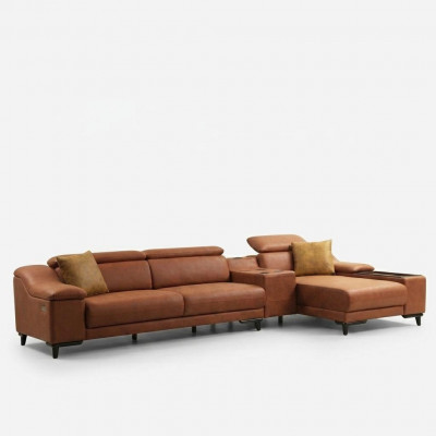 Luxus Eckcanapé L-Form Canapé Sofa Design Polster Modern Textil Wunnzëmmer Nei