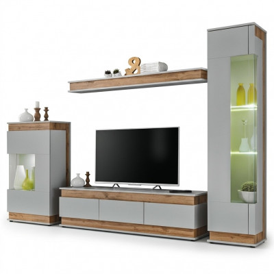Wunnzëmmer Set TV Steeën Nei Regal Luxus Miwwelen Modern Design Wunnwand