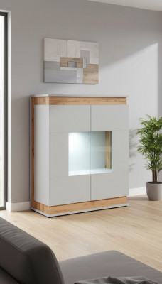 Modern Vitrine Wunnzëmmer Wunnwand Schranken Luxus Holzmöbel Nei