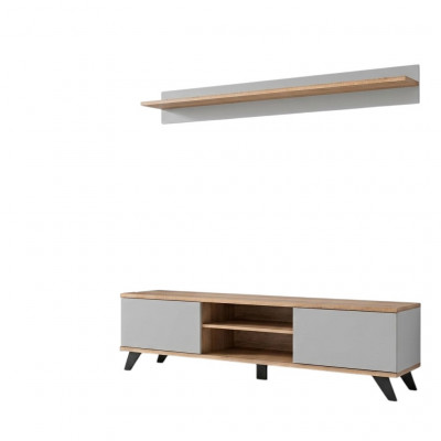 Wunnzëmmer Luxus Garnitur TV-Ständer Modern Regal Miwwelen Holz Designer