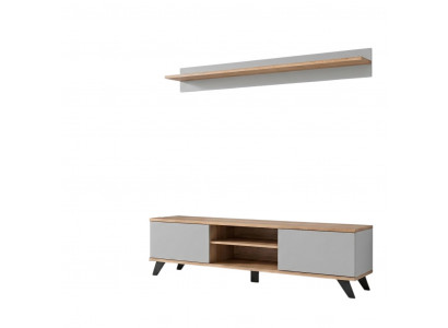 Wunnzëmmer Luxus Garnitur TV-Ständer Modern Regal Miwwelen Holz Designer