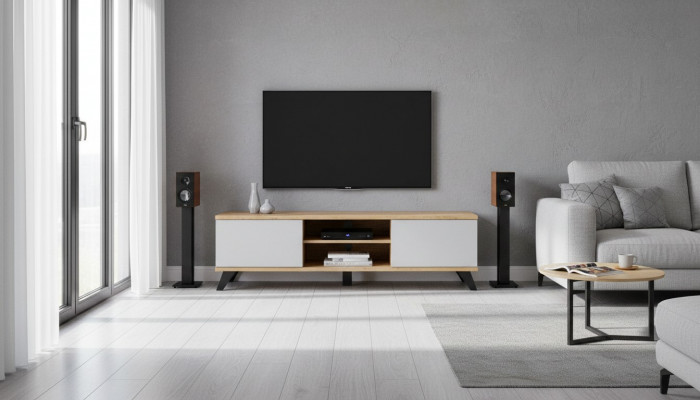 Luxus TV-Stänner Wunnzëmmer Modern Designer Miwwelen Holz Säitendësch Nei