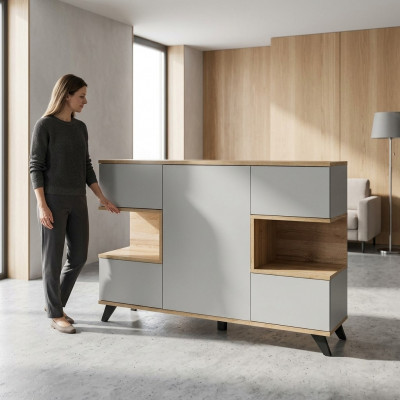 Modern wäiss Kommode Wunnzëmmer Nei Luxus Designer Sideboard Miwwel Holz