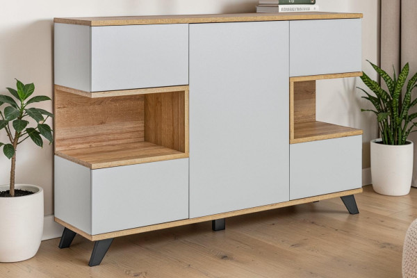 Modern wäiss Kommode Wunnzëmmer Nei Luxus Designer Sideboard Miwwel Holz
