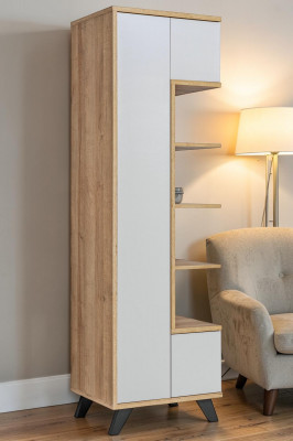 Wäiss Bicherregal Wunnzëmmer Luxus Bicherschaf Miwwelen Regal Holz Design