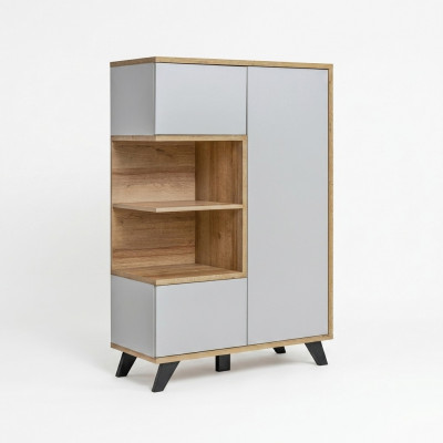 Wunnzëmmer Bicherregal Holz Büroarmoire Regal Luxus Holz Miwweldesign