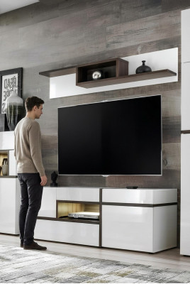 Wunnzëmmer Wunnwand TV-Ständer Regal Luxus Design Set Modern Miwwelen Nei