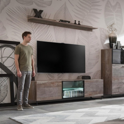 TV-Ständer Modern Regal Wunnzëmmer Design Ariichtung Wunnwand Miwwelen