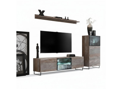TV-Ständer Modern Regal Wunnzëmmer Design Ariichtung Wunnwand Miwwelen