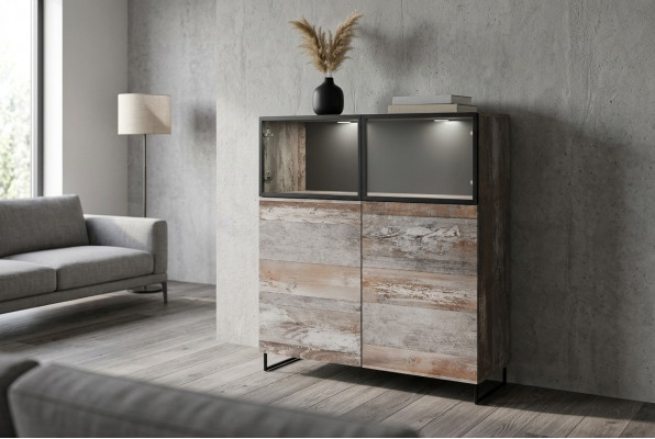 Vitrin Modern Stil Wunnzëmmer Design Ariichtung Holz Schaf Nei Miwwelen