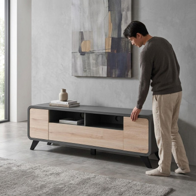 TV-Ständer Holzmiwwel Luxus Wunnzëmmer Wunnwand Sideboard Design Modern