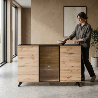 Kommode Holz Design Modern Sideboard Wunnzëmmer Ariichtung Nei