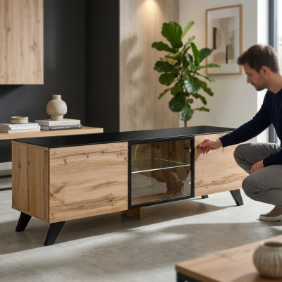 Design Fernsehstänner Wäizëmmer Holzmëbel Luxus Modern Ariichtung