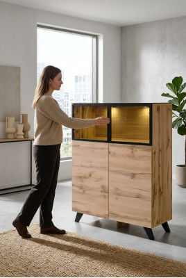 Vitrinn Wohnzimmer Miwwel Schaf Holz Ariichtung Luxus Modernen Design