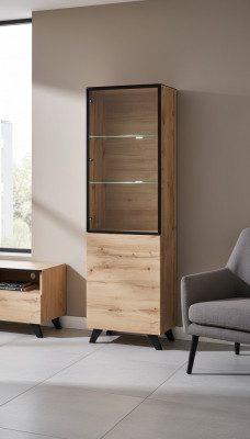 Wunnzëmmer Luxus Vitrineschaf Holz Modern Miwwel Designer Ariichtung