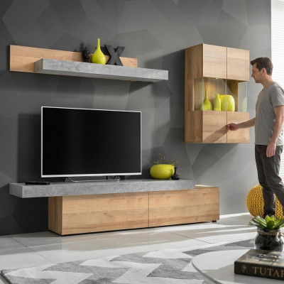 Wunnzëmmer Wunnwand Modern Designer TV-Stänner Mauerzockel Neien