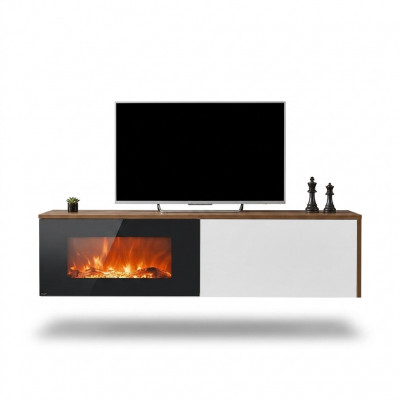 Moderne TV-Schreiwes mat Kamäin Luxus Wunnzëmmer Neit Design Miwwelen Holz