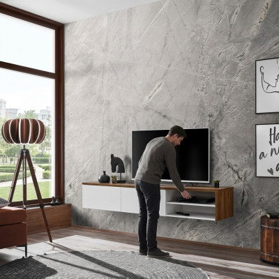 Designer Luxus TV-Ständer Wunnzëmmer Holz Lowboard Modern Nei Miwwelen