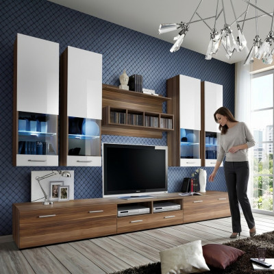 Luxus TV-Stänner Wunnzëmmer RTV Lowboard Designer Wandregal Modern Wunnwand